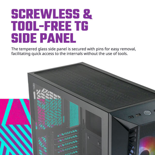 Cooler Master MasterBox MB520 Mesh ARGB ATX Mid Tower Case